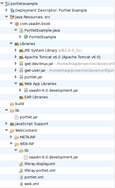 Portlet Project Structure in Eclipse