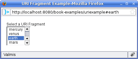 Application State Management with URI Fragment Utility