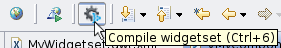 The Compile Widgetset Button in Eclipse Toolbar