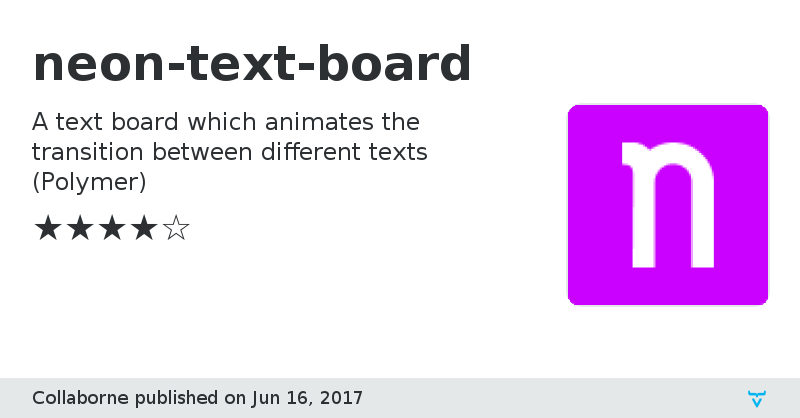neon-text-board - Vaadin Add-on Directory