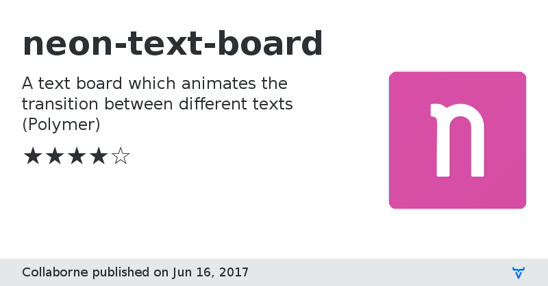neon-text-board - Vaadin Add-on Directory