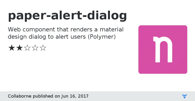 paper-alert-dialog - Vaadin Add-on Directory