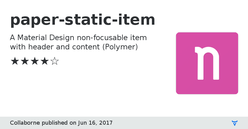 paper-static-item - Vaadin Add-on Directory
