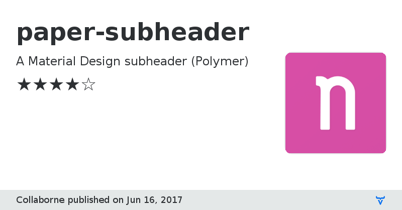 paper-subheader - Vaadin Add-on Directory