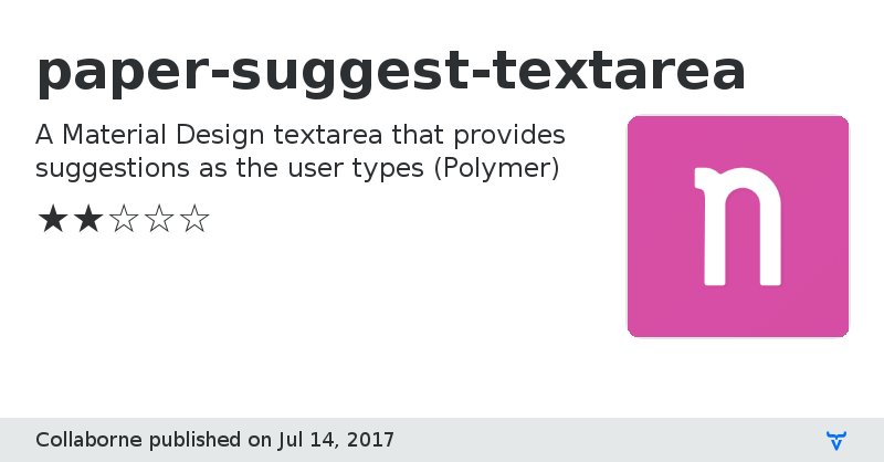 paper-suggest-textarea - Vaadin Add-on Directory