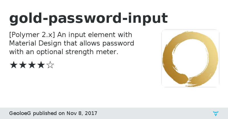 gold-password-input - Vaadin Add-on Directory