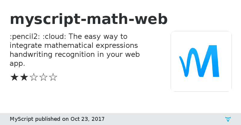 myscript-math-web - Vaadin Add-on Directory