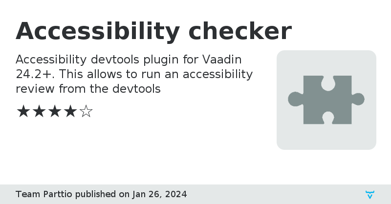 Accessibility checker - Vaadin Add-on Directory