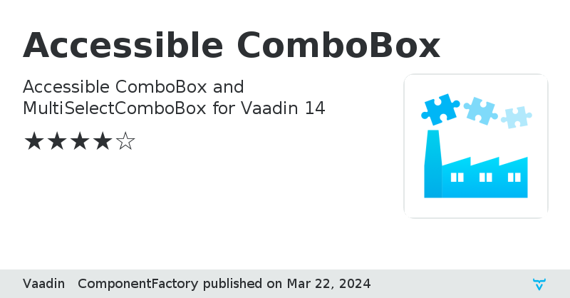 Accessible ComboBox - Vaadin Add-on Directory