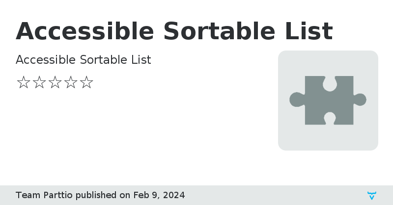 Accessible Sortable List - Vaadin Add-on Directory