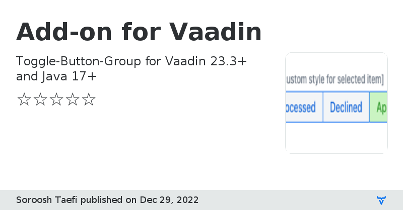 Add-on for Vaadin - Vaadin Add-on Directory