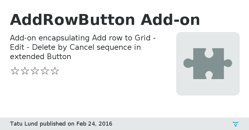 AddRowButton Add-on - Vaadin Add-on Directory