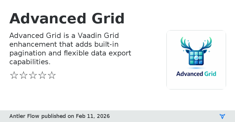 Advanced Grid - Vaadin Add-on Directory