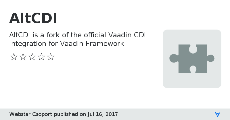 AltCDI - Vaadin Add-on Directory