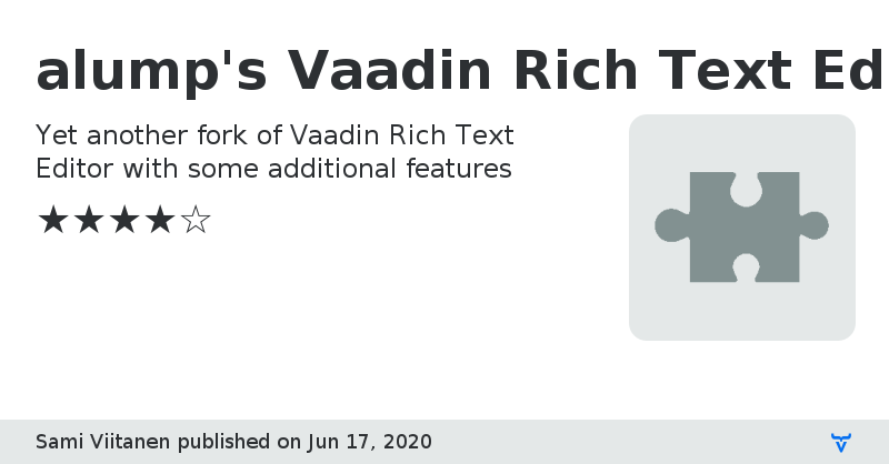 alump's Vaadin Rich Text Editor - Vaadin Add-on Directory