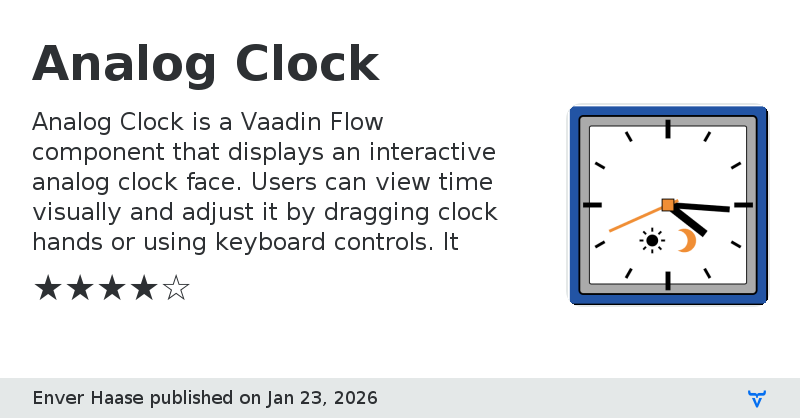 Analog Clock - Vaadin Add-on Directory