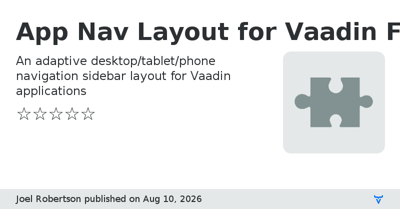 App Nav Layout for Vaadin Flow - Vaadin Add-on Directory