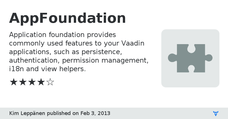 AppFoundation - Vaadin Add-on Directory