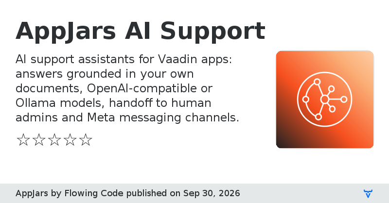 AppJars AI Support - Vaadin Add-on Directory