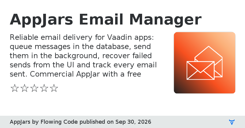 AppJars Email Manager - Vaadin Add-on Directory
