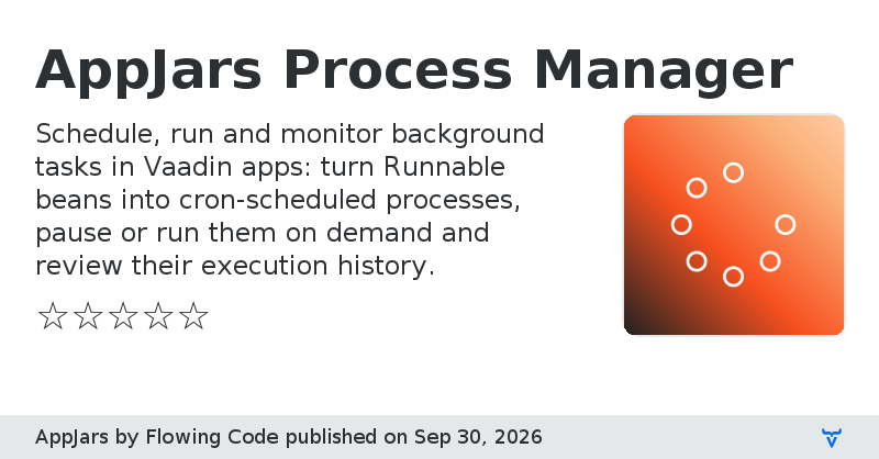 AppJars Process Manager - Vaadin Add-on Directory