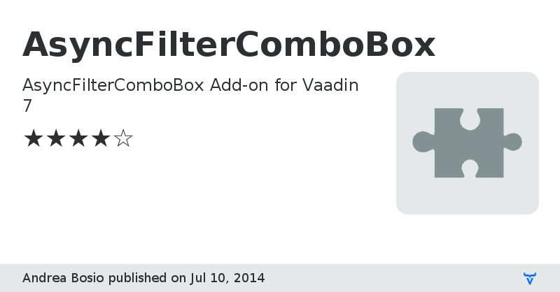 AsyncFilterComboBox - Vaadin Add-on Directory