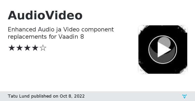 AudioVideo - Vaadin Add-on Directory