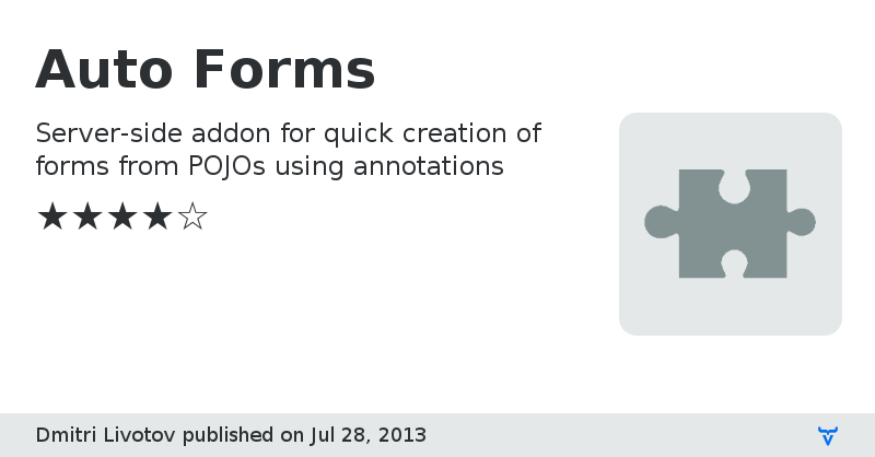 Auto Forms - Vaadin Add-on Directory