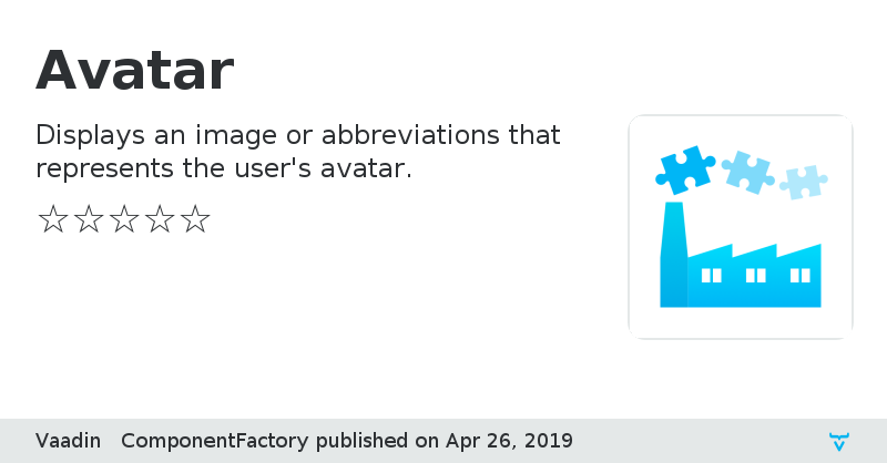 Avatar - Vaadin Add-on Directory