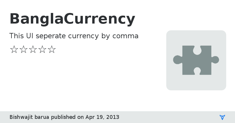 BanglaCurrency - Vaadin Add-on Directory