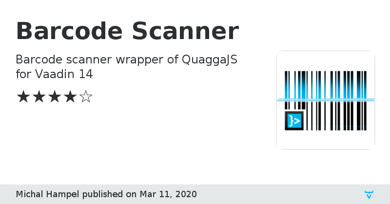 Barcode Scanner - Vaadin Add-on Directory