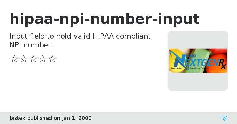 hipaa-npi-number-input - Vaadin Add-on Directory