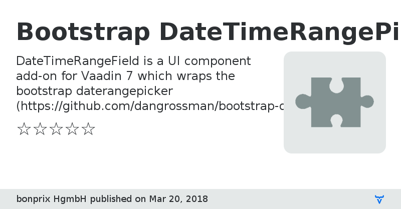 Bootstrap DateTimeRangePicker Add-on - Vaadin Add-on Directory