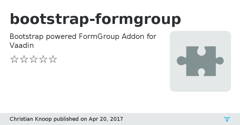 bootstrap-formgroup - Vaadin Add-on Directory