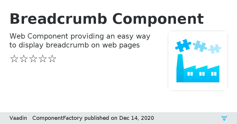 Breadcrumb Component - Vaadin Add-on Directory