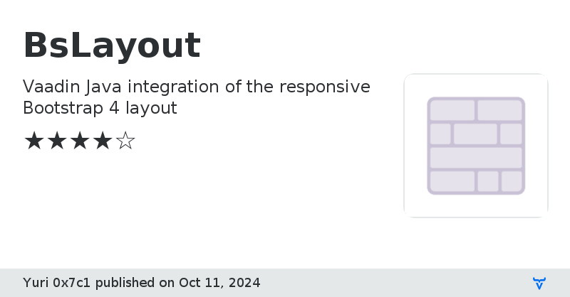BsLayout - Vaadin Add-on Directory