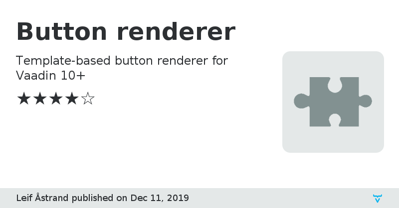 Button renderer - Vaadin Add-on Directory