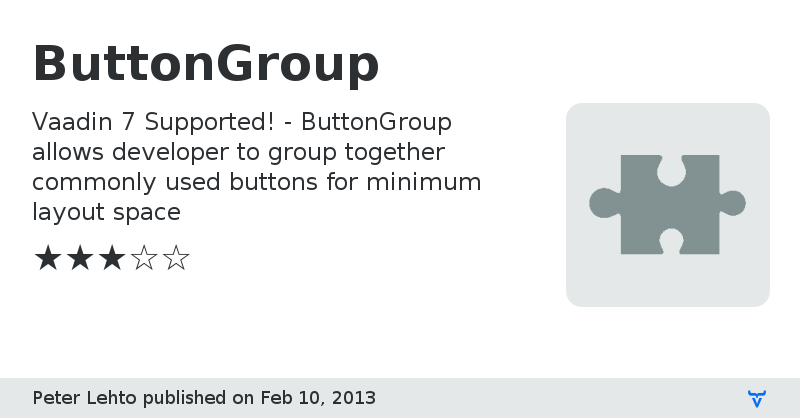 ButtonGroup - Vaadin Add-on Directory