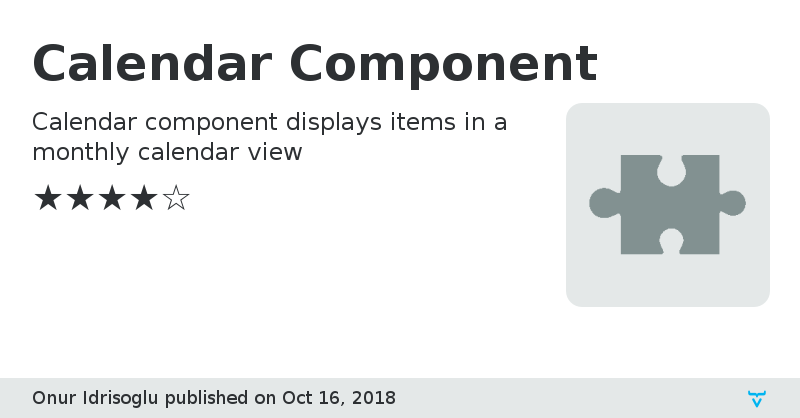 Calendar Component - Vaadin Add-on Directory