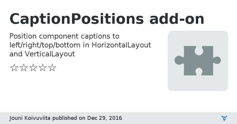 CaptionPositions add-on - Vaadin Add-on Directory