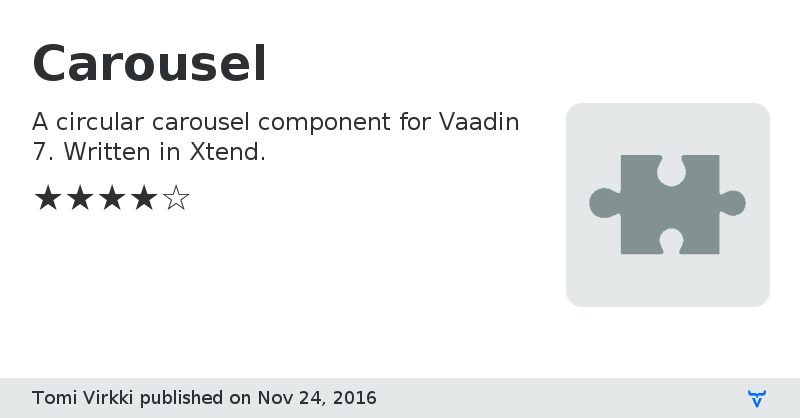 Carousel - Vaadin Add-on Directory