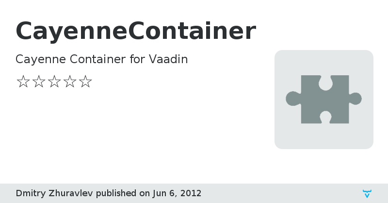 CayenneContainer - Vaadin Add-on Directory