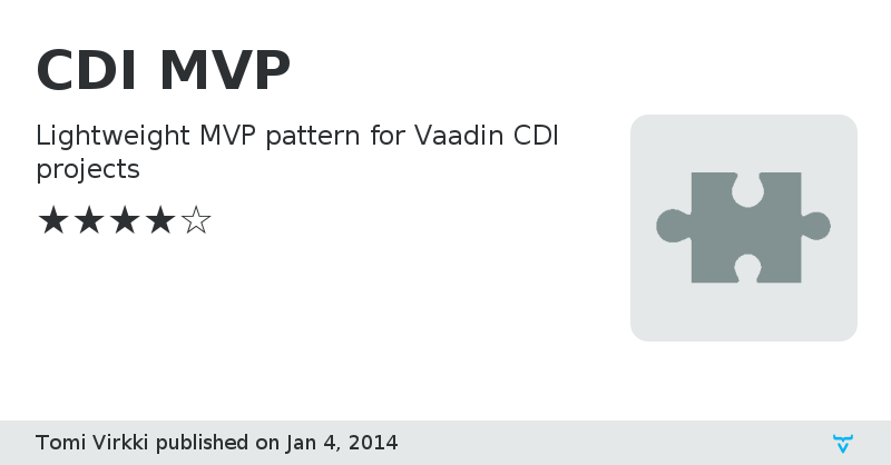 CDI MVP - Vaadin Add-on Directory