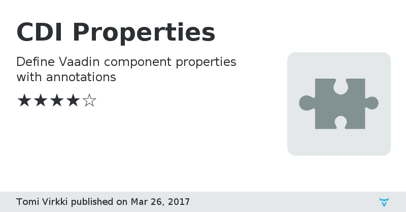 CDI Properties - Vaadin Add-on Directory