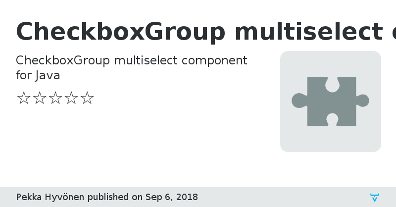 CheckboxGroup multiselect component for Java - Vaadin Add-on Directory