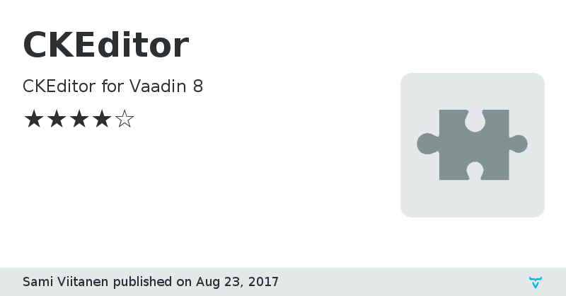 CKEditor - Vaadin Add-on Directory