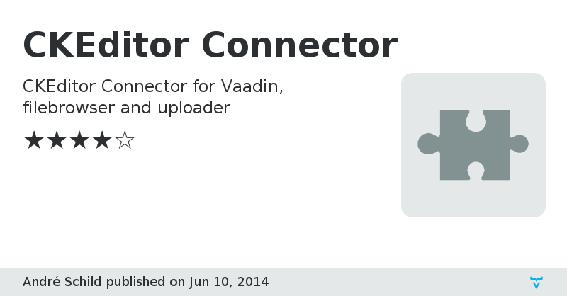 CKEditor Connector - Vaadin Add-on Directory