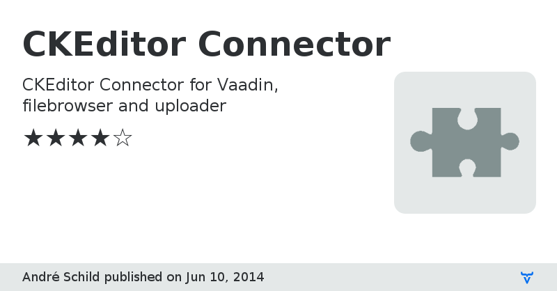 CKEditor Connector - Vaadin Add-on Directory