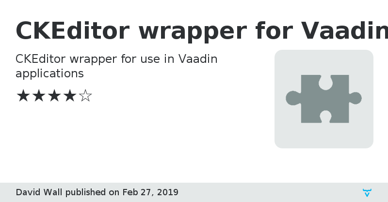 CKEditor wrapper for Vaadin - Vaadin Add-on Directory
