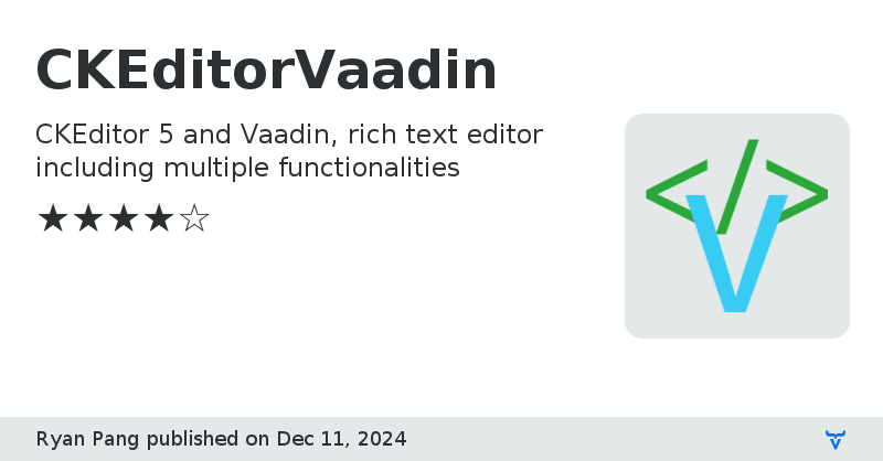 CKEditorVaadin - Vaadin Add-on Directory